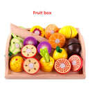 12 styles Wooden  simulation kitchen series Set cut fruits and vegetables dessert children's educational play house toys