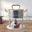 304 stainless steel self-service one person small hot pot gas alcohol stove chafing dish chafingdish soup stewpan