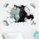 3D  Avengers Black Panther wall stickers  living room bedroom wall decoration Marvel movie poster wall stickers for kids rooms
