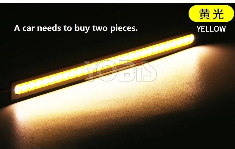 17cm Universal Daytime Running Light COB DRL LED Car Lamp External Lights Auto Waterproof Car Styling Led DRL Lamp 12V Day Light