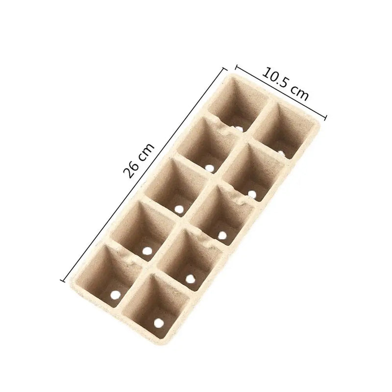 10 Grids Peat Pots Seed Starter Peat Pots Biodegradable Sprouting Seedling Trays For Indoor And Outdoor Plants Gardening Tool