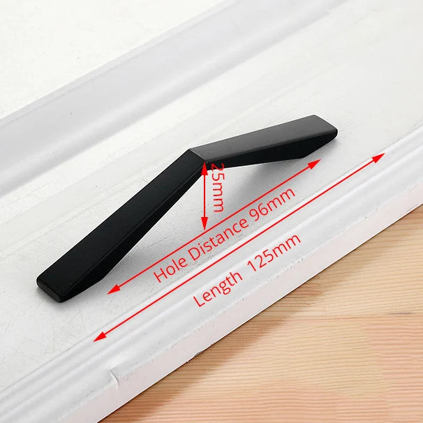 Aluminum Alloy Black Cabinet Handles American Style Solid Kitchen Cupboard Pulls Drawer Knobs Furniture Handle Hardware