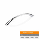 Curved Handles Wardrobe Cabinet Pull Handles Drawer Knobs Zinc Alloy Cupboard Door Handle Furniture Fitting Home Hardware