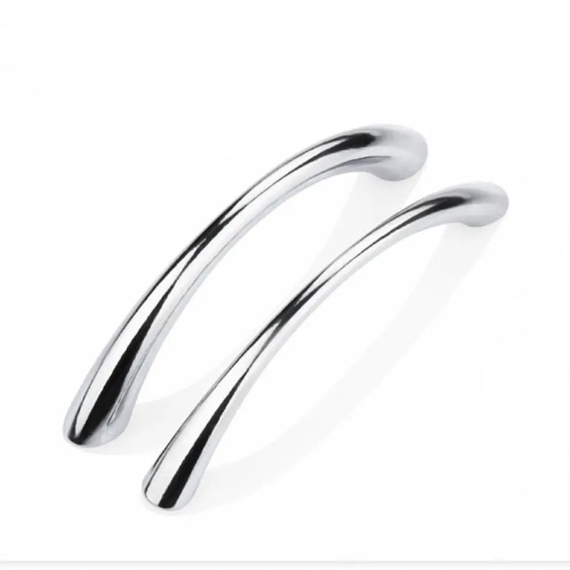 Curved Handles Wardrobe Cabinet Pull Handles Drawer Knobs Zinc Alloy Cupboard Door Handle Furniture Fitting Home Hardware