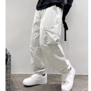 Autumn Fashion Outdoor Functional Workwear Casual Pants For Men New Simple Solid Color Loose Fitting Leg Binding Handsome Pants