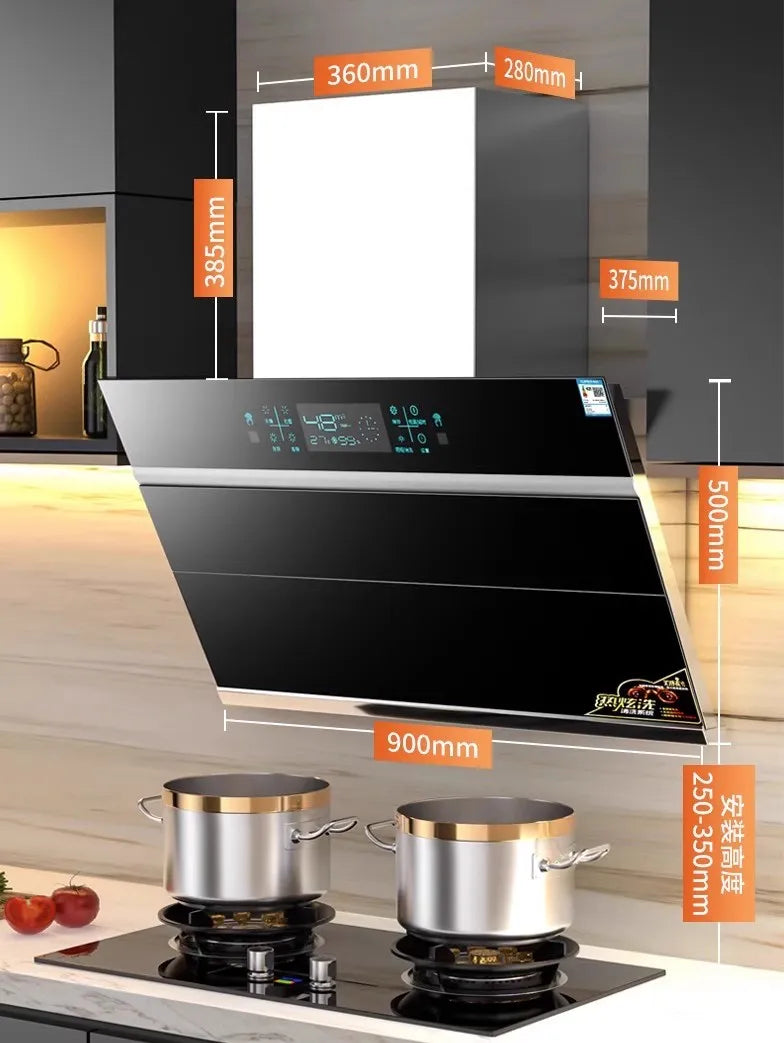 900MM Range Hood for kitchen Large Suction Exhaust Hood Extractor Hood Built-in Hood Household Side Suction Exhaust Hood