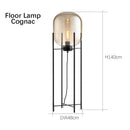 Post-Modern Nordic Glass LED Floor Lamp for Bedside Table Living Room Home Decor Villa Hotel Cafe Standing Light Industrial E27