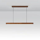 Modern LED Pendant Light wood Long Strip dining table lamp suspension Chandelier for living dining room kitchen lighting fixture