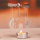 Multi-shape Rotating Candlesticks Snowflake Angel Romantic Tea Party Candle Holder Wedding Christmas Metal Home Decor
