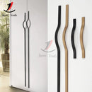 160mm-384mm Aluminum Alloy Gold Brushed Furniture Cabinet Door Handle Wardrobe Cupboard Door Drawer Handle Furniture Hardware