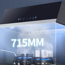 180W Home Kitchen Range Hood Tempered Glass Large Suction Range Hood Top Suction Automatic Cleaning Range Hood