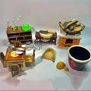Dollhouse Mini Kitchen Furniture Toys Full Set Models for Doll House Kitchen Furniture Decorative Accessories