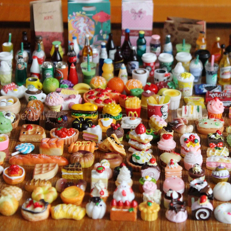 1:6 Miniature Dollhouse Food Supermarket Mini Snack Simulation Cake Wine Drink for Blyth BJD Doll Kitchen Accessories Toy