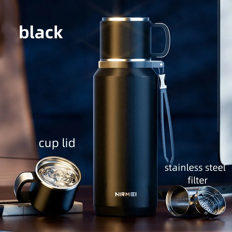 Double Wall Vacuum Flasks Stainless Steel Thermos Bottle for Tea and Coffee Large Capacity Insulated Water Bottle Thermos Cup