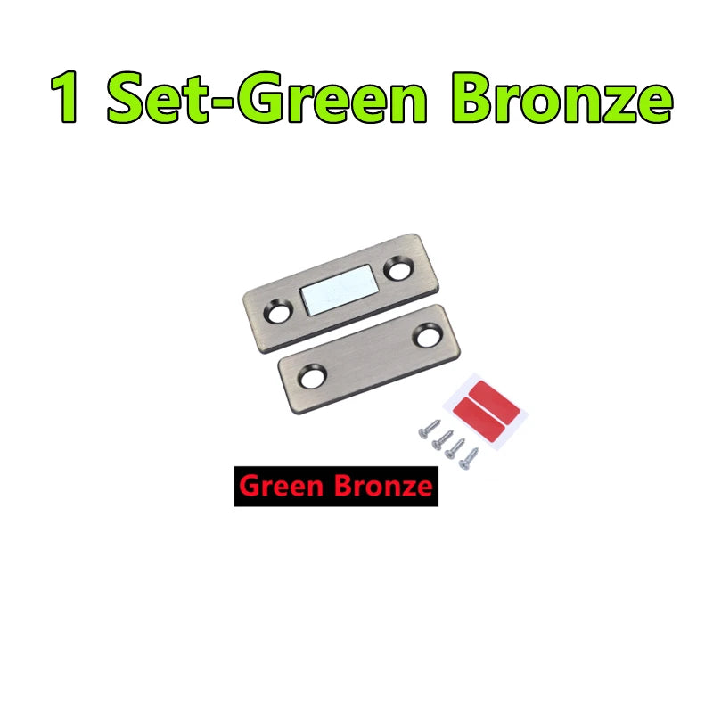 4/2/1Set Strong Magnetic Cabinet Catches Ultra-Thin Door Magnets Stops Invisible Adhesive Drawer Magnet Catch for Kitchen Closer