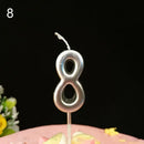 1 2 3 4 5 6 7 8 9 0 Number Birthday Candles Gold Silver Kids Birthday Candles for Cake Party Supplies Decoration Cake Candles