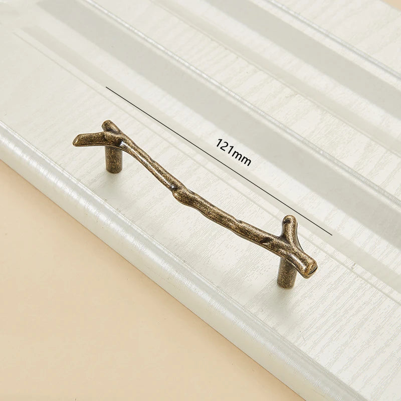 Vintage Tree Branch Furniture Handle Zinc Alloy Kitchen Cabinet Drawer Knob Wardrobe Cupboard Closet Door Pull Hardware Black