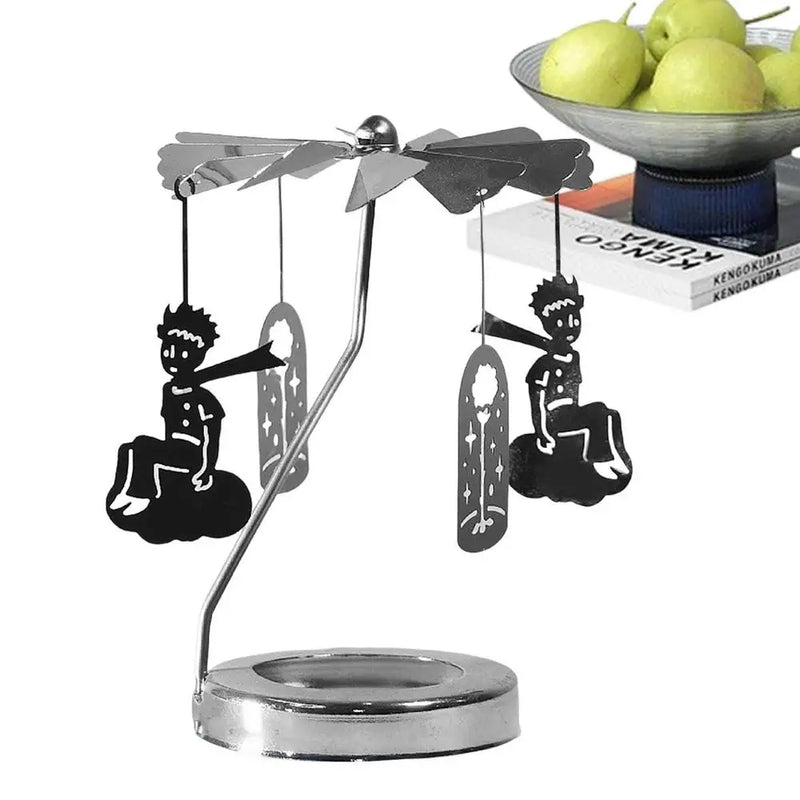 Spinning Candle Holder Thermal Rotating Candlestick Restaurant Wedding Christmas Valentine's Day Thanksgiving Table Decoration