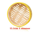 Bamboo wooden Steamer Kitchen Cookware Fish Rice Dim Sum Basket Rice Cooker With Lid food stuffed bun steamer 12” bamboo steamer