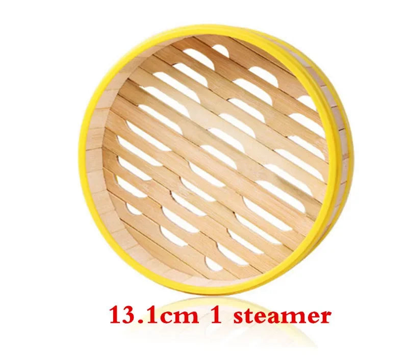 Bamboo wooden Steamer Kitchen Cookware Fish Rice Dim Sum Basket Rice Cooker With Lid food stuffed bun steamer 12” bamboo steamer