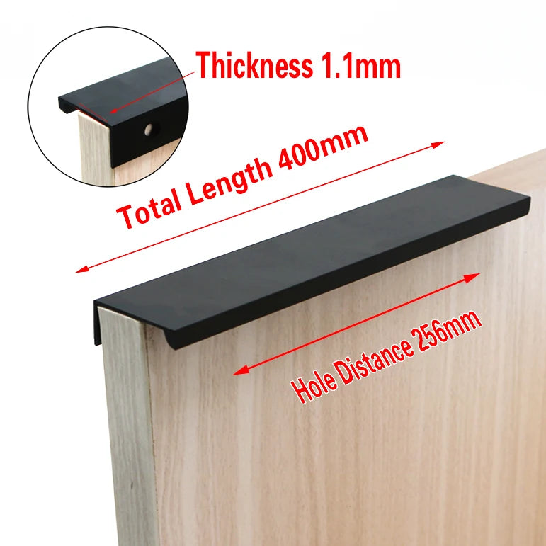 Cabinet Pulls Drawer Knobs  Black Silver Orange Gold Hidden  Handles Stainless Steel  Kitchen Cupboard Furniture Hardware