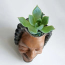 Rapper Snoop Doggs Flower Pot Human Face Vase Man Human Smile Face Planter Pot Pen Pencil Holder Desktop Home Garden Decor