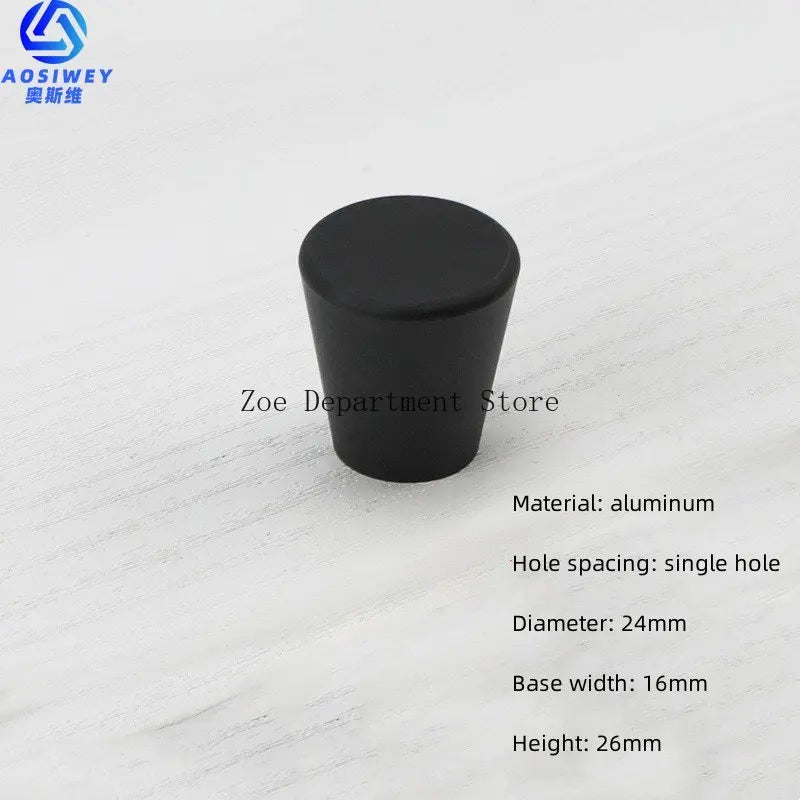 Space Aluminum Single Hole Handle Modern Wardrobe Drawer Round Knob Silver/black/gold Kitchen Cabinet Furniture Small Handle