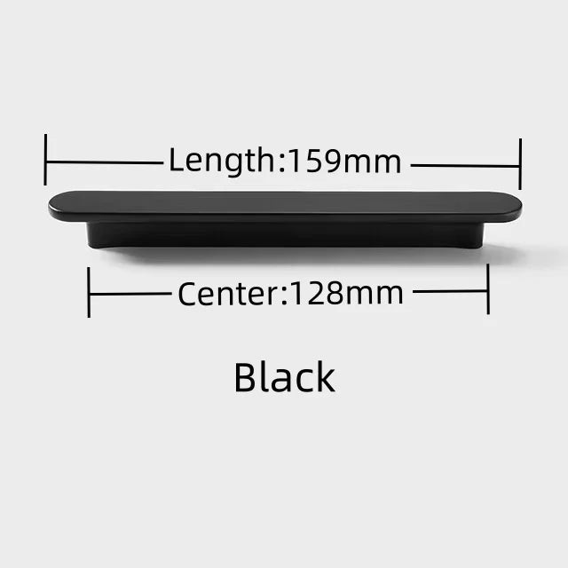 Luxury Black Kitchen Cabinet Handles Gold Door Dressers Wardrobe Closet Drawer Knobs Silver Closet Furniture Decoration Pulls