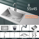 Stainless Steel Chinese Kitchen Sinks for Kitchen Sink Thickened Brushed Process Simple and Creative Kitchen Sink for Restaurant