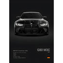 Luxury Black Classic latest sports car F80 M3 M4 M5 Z8 G80 B-BMW Cool Poster Home living room Wall Art Garage Room Decor