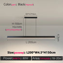 Designer dining room chandelier simple modern Nordic dining table bar table lamp minimalist led long office chandelier