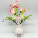 LED Mushroom Lamp LED Night Lamp Novel 7-color Night Lamp 220VUS Plug Sensing Dream High Grade Pomegranate Vase Flowers