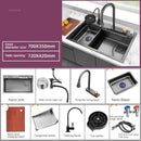 Nordic Metal Kitchen Sinks for Bar Counter Smart Digital Display with Cup Washer Sinks Light Luxury Design Sink for Dining Room