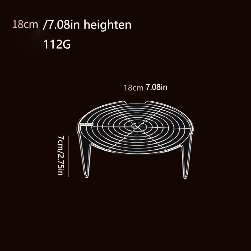 1PC 304 Stainless Steel Steam Rack Inside Rice Cooker Steam Rack Steamed Steamed Bread Rack Household Tall Steaming Tray