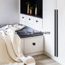 Fashion Black Hidden Cabinet Handles Aluminum Alloy Kitchen Handles Cupboard Pulls Drawer Knobs Furniture Room Door Hardware