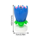 Lotus Candle Creative Rotating Birthday Candle Electric Birthday Cake Music Candles Flower Candle Reusable Decorative Candles