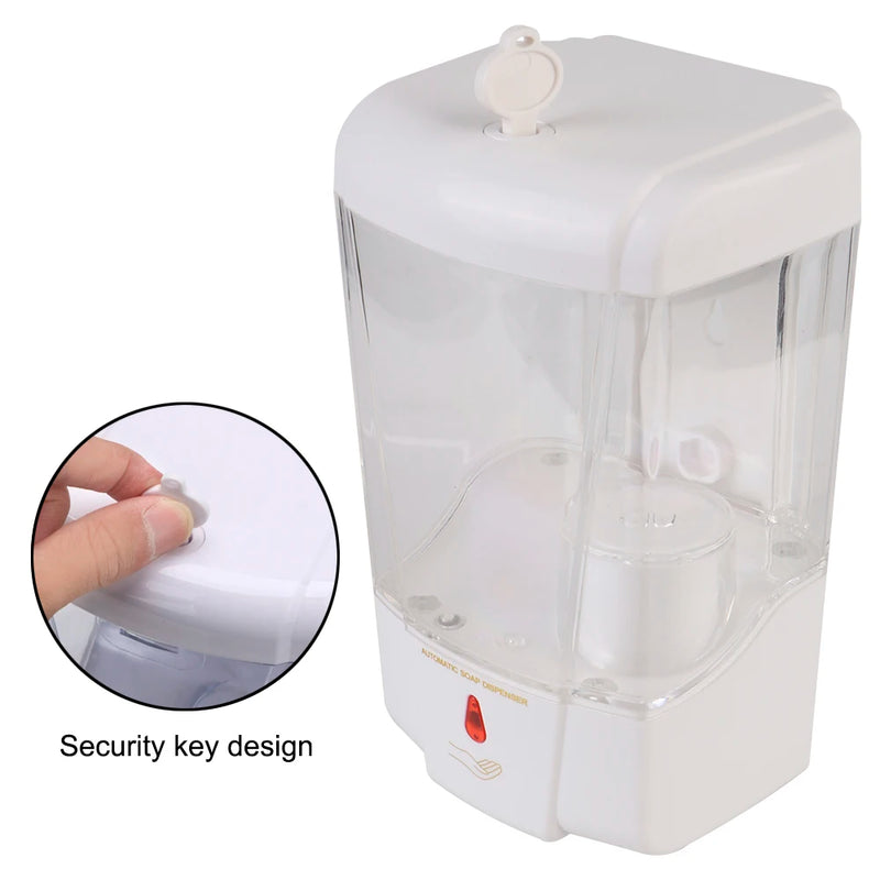 Touch-free Lotion Pump Touchless Liquid Wall-Mount for Kitchen Bathroom Automatic IR Sensor Soap Dispenser 700ml