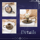 Nordic Candle Holder European Style Candlestick Antique Candlestick Vintage Hand Held Candelabrum Zinc Alloy Retro Pricket