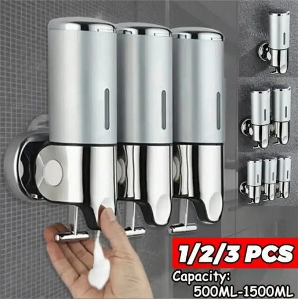 Bathroom Liquid Soap Dispenser Single/double/triple Wall Mount Soap Shampoo Gel Shower Liquid Container for Bathroom Accessories