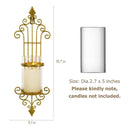 Wall Mounted Candle Holder Metal Crystal Glass Candlestick For Home Decoration Bar Party Christmas Living Room Decor New Arrival