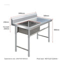 Stainless Steel Kitchen Sinks Washing Sink with Bracket Multifunctional Sinks for Restaurant Commercial Floor Dishwashing Sinks