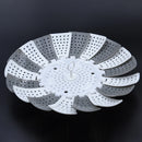 Plastic Cookware Steaming Food Basket Mesh Silicone Faucet Steamer Folding Food Vegetable Vapor Cooker Dish Foldable Steamer