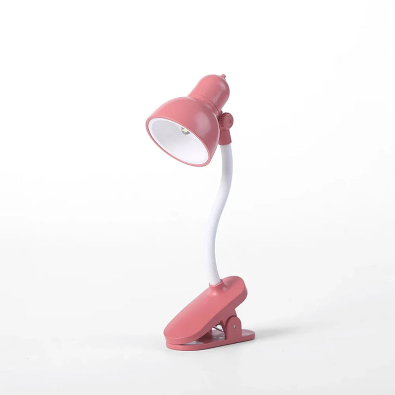 Reading Light Adjustable Clip Mini Desktop Table Lamp Battery Powered Camping Portable Clamp Night Light, Yellow