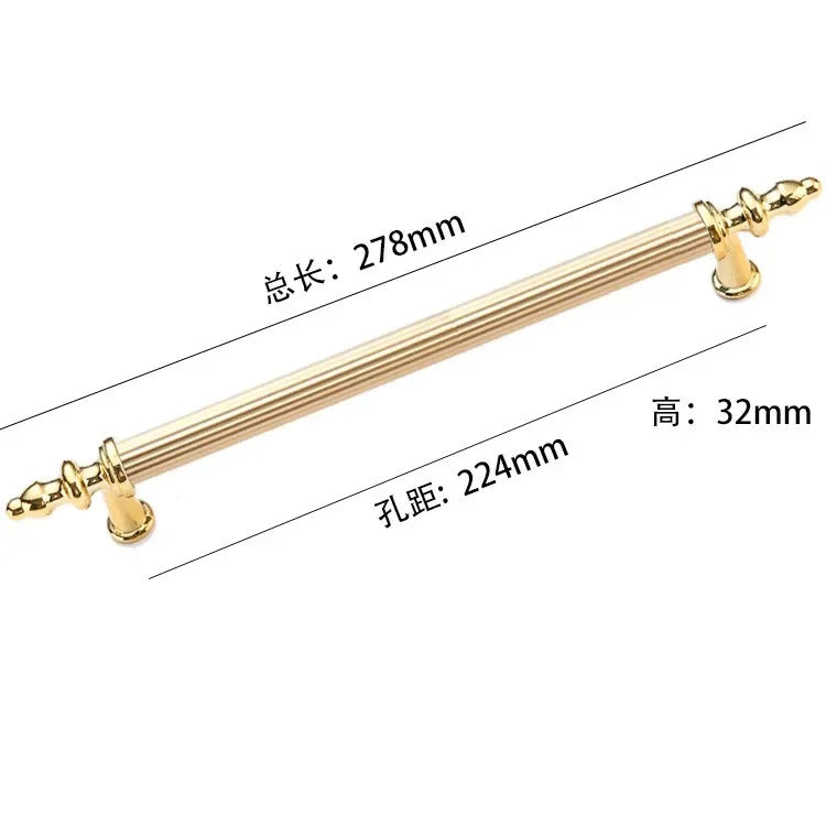 Modern Light Luxury European Wardrobe Cabinet Door Handle Drawer Shoe Cabinet Furniture Hardware Circular Tube Handle