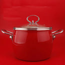 18CM Caliber Porcelain Enameled Soup Pot 3.2L Enameled Saucepan For Gas Induction Stewpan Multifunction Cooking Pot Kitchenware