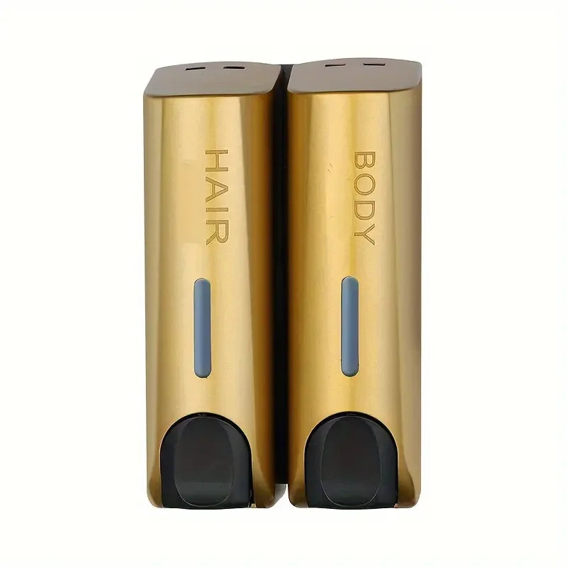 1/2/3Heads Manual Soap Dispenser Wall Mounted Hotel Shampoo Box Bath Box 400ML Soap Bottle Wall Hanger Press Dispenser Home