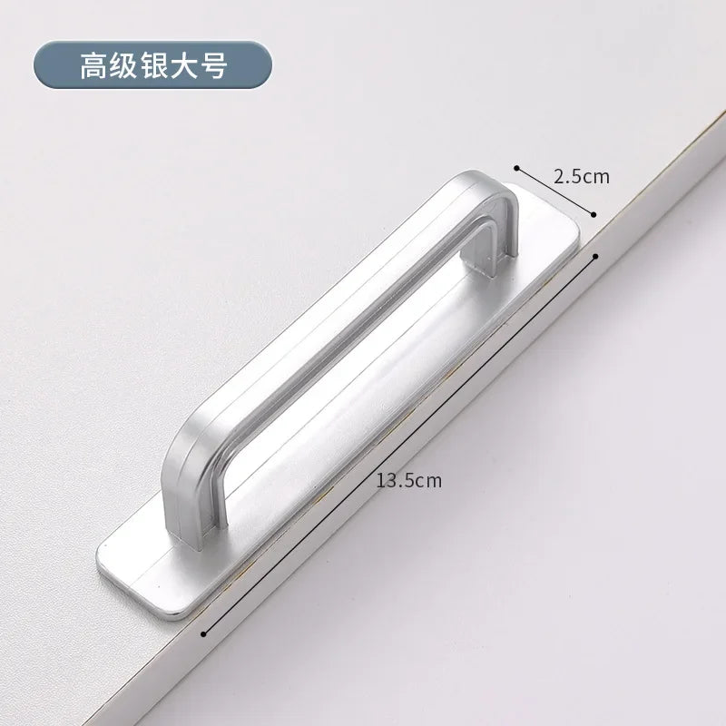 Stick on Handle Perforation-free Wardrobe Door Drawer Glass Sliding Door Kitchen Cabinet Door Window Auxiliary Handle Minimal