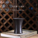 Ceramic Silver Waist Shape Bonsai Pot, Purple-sand Nature Color, Traditional Chinese Room, Garden, Home Table Decoration