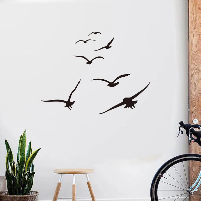 Seabirds Wall Stickers Living Room Bedroom Home Background DIY Decoration Mural Art Decals Carved Wallpaper