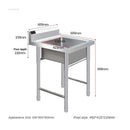 Stainless Steel Kitchen Sinks Washing Sink with Bracket Multifunctional Sinks for Restaurant Commercial Floor Dishwashing Sinks